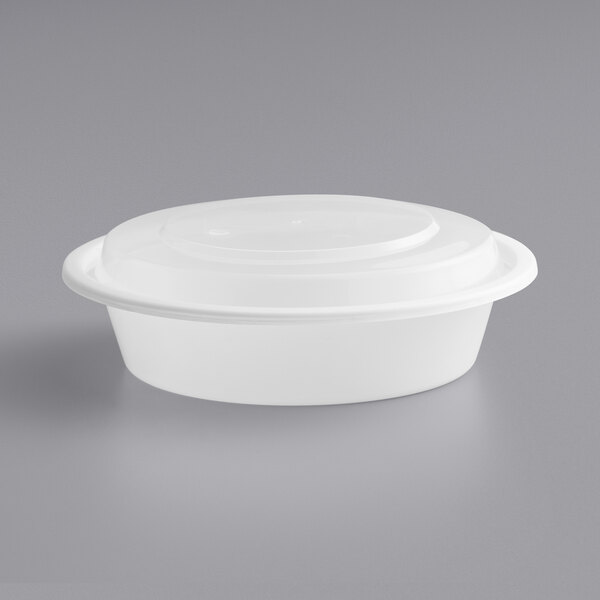 Import 24 oz White Round Container