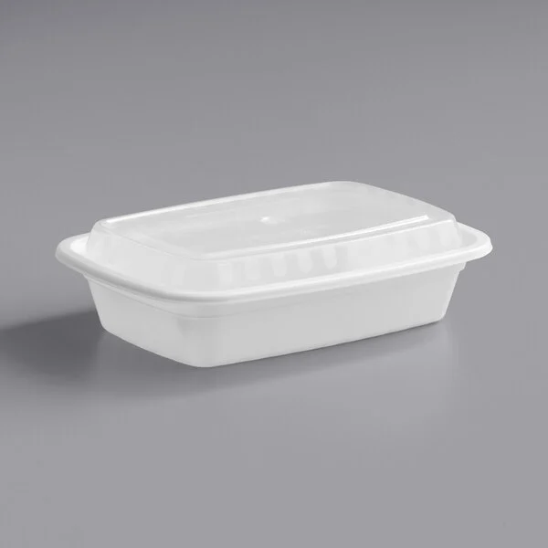 Import 28 oz White Rectangle Container