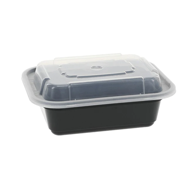 Pactiv NC868B 28 oz Black Rectangle Container