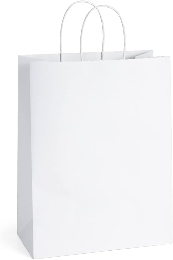 Paper Bags 10x5x13 White Twisted Handle